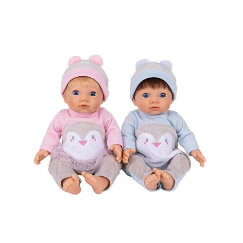Tiny Treasures Baby Penguin Twin Doll Set