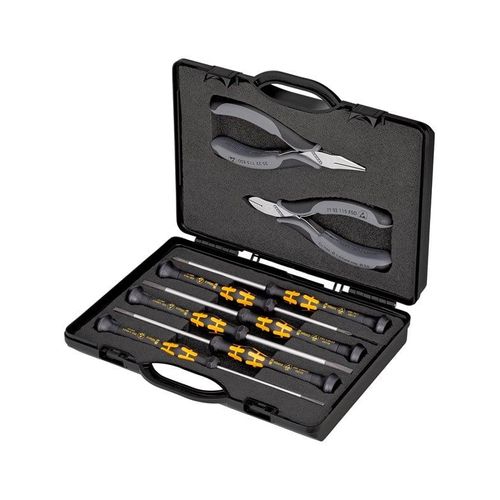 KNIPEX Elektronikzangen-Sets, mit Werkzeugen für Arbeiten an elektronischen Bauteilen