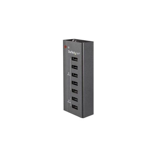 StarTech.com 7 Port USB Charging Station with 5x 1A Ports and 2x 2A Ports charging strip - + AC power adapter