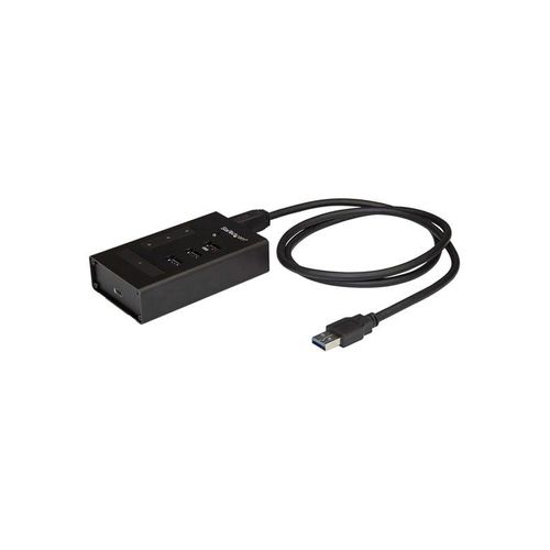StarTech.com USB Hub Metal 4 Port USB-Hubs - USB 3.0 - 4 - Schwarz