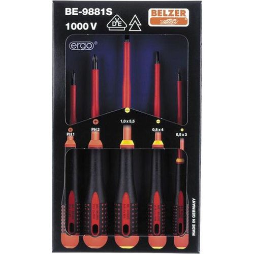 BAHCO Ergo Electrician Screwdriver set 5-piece Slot Phillips