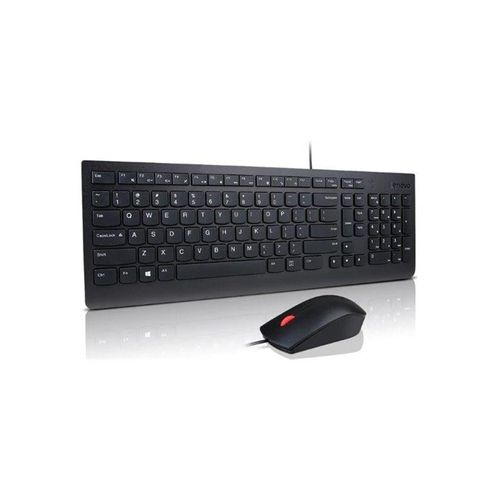 Lenovo Essential Wired Combo - keyboard and mouse set - 2.5-zone layout - QWERTZ - German - black Input Device - Tastatur & Maus Set - Deutsch - Schwarz