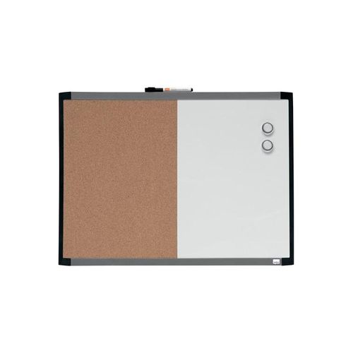 Nobo Quartet combo board: whiteboard bulletin board - 585 x 430 mm