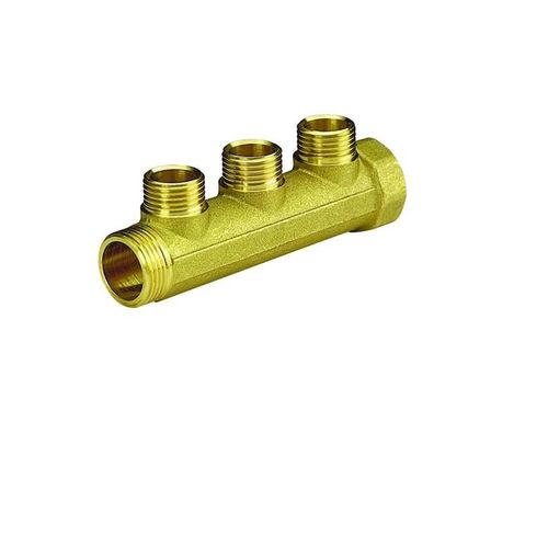 Pettinaroli Brass manifold 3/4x1/2 for water- and heatingsystems 3 outlets