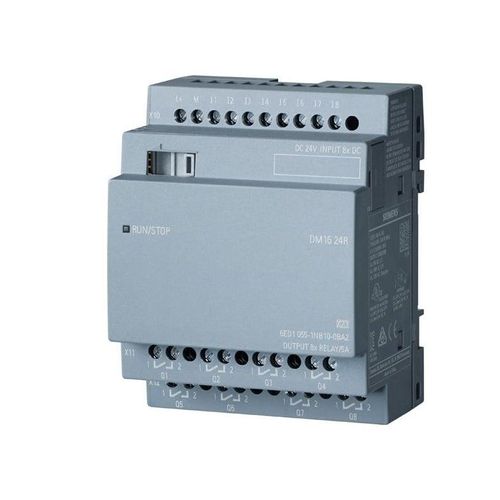 Siemens Logo! dm16 24r udvidelsesmodul pu/i/o: 24v dc/24v dc/relay