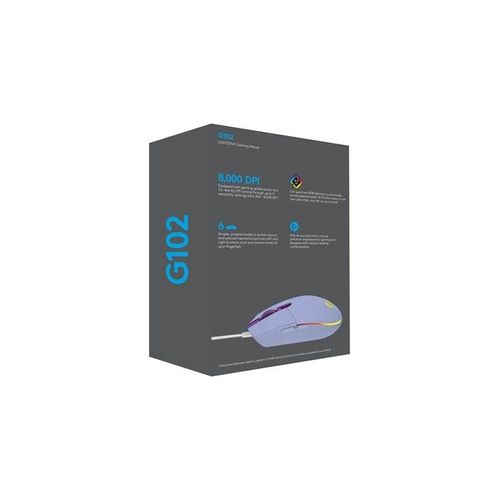 Logitech G102 LIGHTSYNC - Lilac - Gaming Maus (Lila mit RGB)