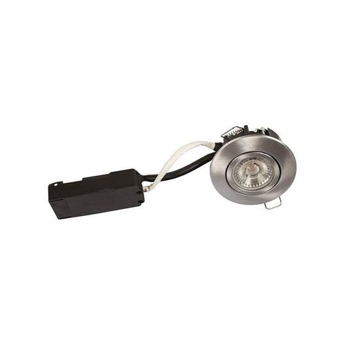 Scan Products Luna lp 230v dimmable flicker free 6.2w 2700k cri95 ip44 brushed alu round