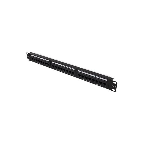 Deltaco PAN-108 UTP patchpanel 24xRJ45 Cat6 Krone-"connecter" 1U 19" metal