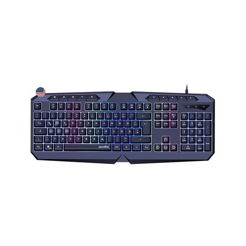 Speed-Link LUDICIUM RGB Rainbow - Gaming Tastaturen - Englisch (US) - Schwarz