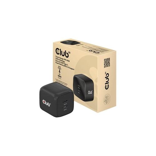 Club 3D CAC-1909 power adapter - PPS and GaN technology - 2 x USB-C - 45 Watt
