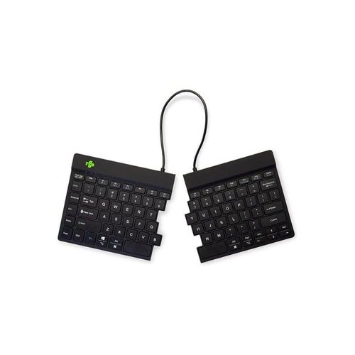 R-Go Tools R-Go Split Break - keyboard - with integrated break indicator - QWERTY - US - black - Tastaturen - Englisch (US) - Schwarz