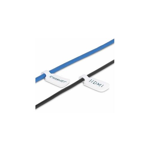 StarTech.com 3.5in (9cm) Cable Labels 100 Pack White Cable/Cord Tags (CABLE-TAG-HLWH) - cable identification labels - hook-to-hook fastener write-on