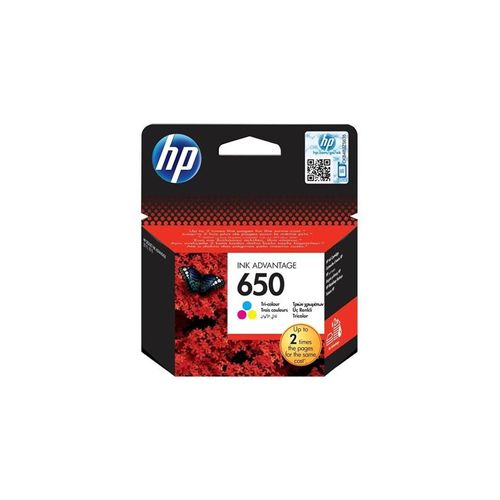 HP 650 / CZ102AE Tri-color - Tintenpatrone Farbe (Farbstoffbasiertes Cyan, Farbstoffbasiertes Gelb)