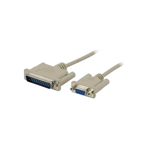 Deltaco Modem Cable DB9 female-DB25 male 3m