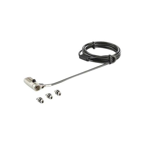 StarTech.com 6' (2m) 3-in-1 Universal Laptop Cable Lock - 4-Digit Combination Security Lock for K-Slot Nano & Wedge Slot Desktop/Laptop security cable lock