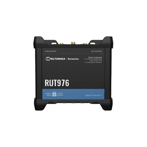 Teltonika RUT976 - wireless router - WWAN - Wi-Fi - 4G 5G - DIN rail mountable wall-mountable surface-mountable - Wireless router N Standard - 802.11n