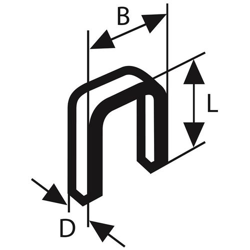 Bosch KLAMME TYPE 55 6X1.08X18MM 1000 STK GL
