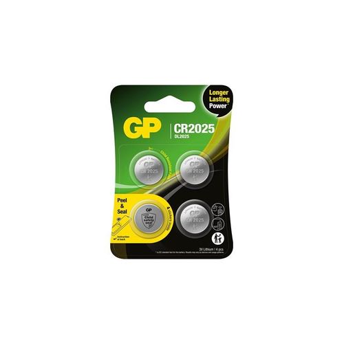 GP battery - safety seal - 4 x CR2025 - Li/MnO2