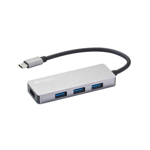 Sandberg 4-Port USB-C Hub USB-Hubs - 4 - Grau
