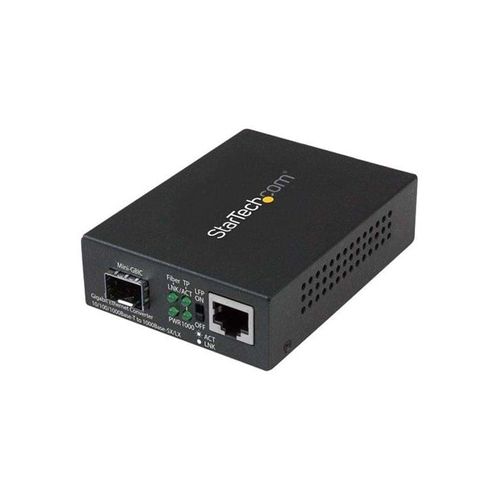 StarTech.com Gigabit Ethernet Fiber Media Converter with Open SFP Slot