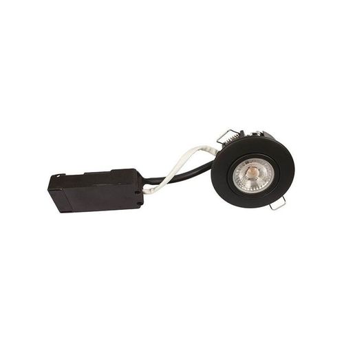 Scan Products Luna lp 230v dimmable flicker free 6.2w 3000k cri95 ip44 matt black round