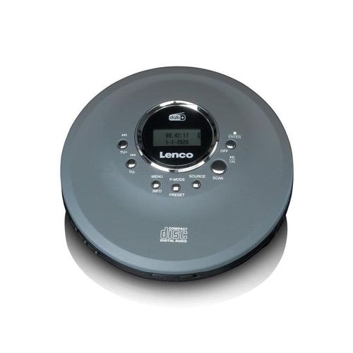 Lenco CD-400GY - Portable CD/ MP3 player for CD CD-R CD-RW - Gray