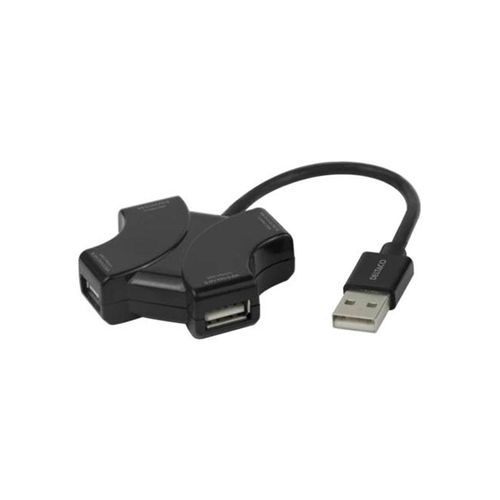 Deltaco USB Hub - 4x USB-A USB-Hubs - 4 - Schwarz