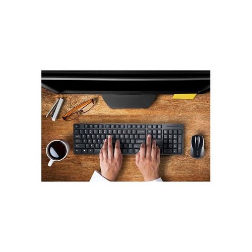 Kensington Pro Fit Desktop Set - Tastatur & Maus Set - Deutsch - Schwarz