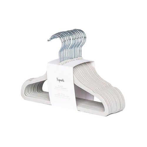 3 Sprouts - Velor Hanger 15 pcs Grey