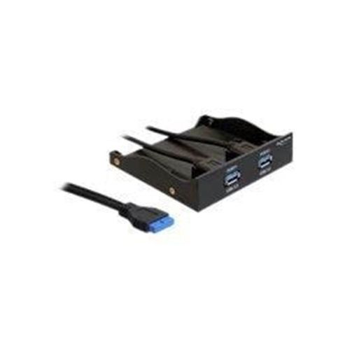 DeLOCK USB 3.0 Front Panel 2-Port - storage bay ports panel