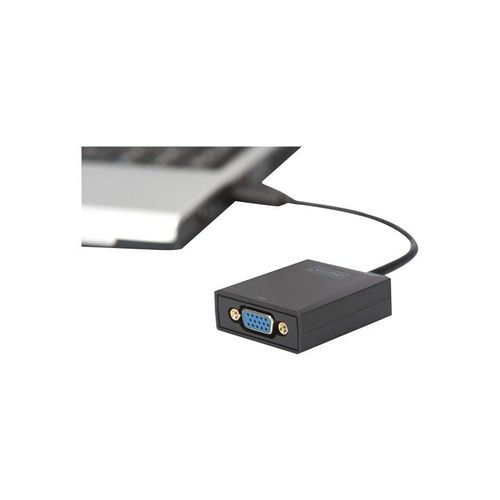 DIGITUS USB 3.0 to VGA Adapter ekstern videoadapter - sort