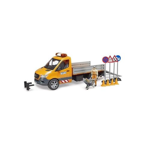 Bruder MB Sprinter municipal with Light & Sound Module and worker + access