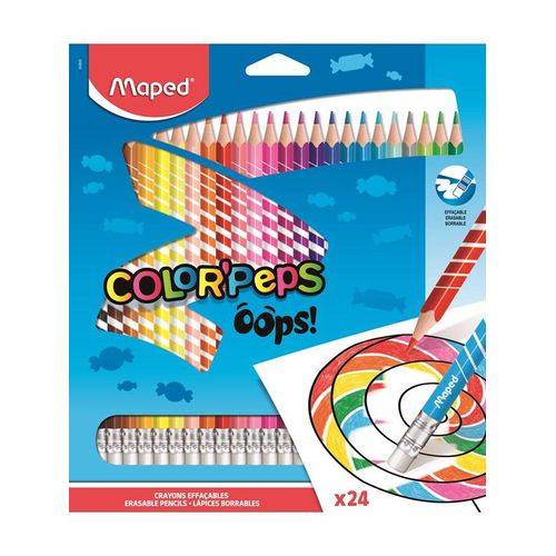Maped Color'Peps Oops Erasable Colour pencils x24