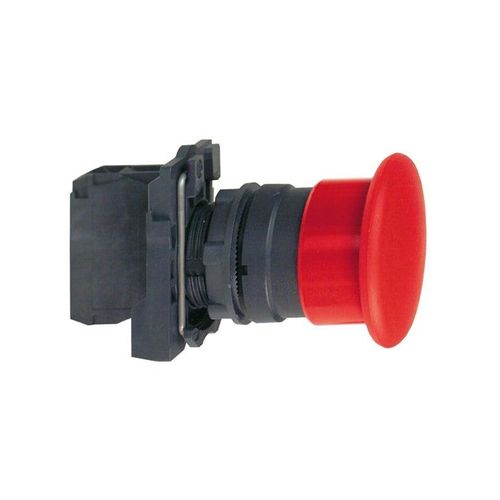 Schneider Electric Harmony toad print complete with ø40 mm toad head in black with spring return 1xno xb5ac21