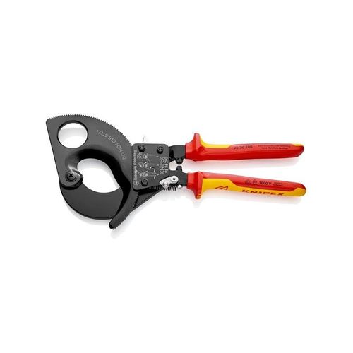 KNIPEX Kabelschneider, (Ratschenprinzip)