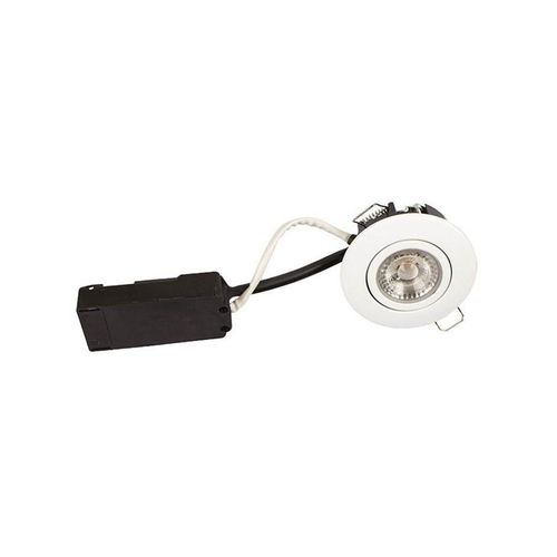 Scan Products Luna lp 230v dimmable flicker free 6.2w 4000k cri95 ip44 matt white round