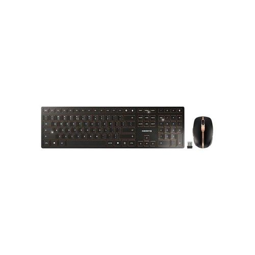 Cherry DW 9100 - Tastatur & Maus Set - Englisch - Gold