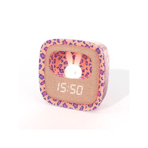 MOB Alarm Clock with Light Billy Clock Leopard Rose
