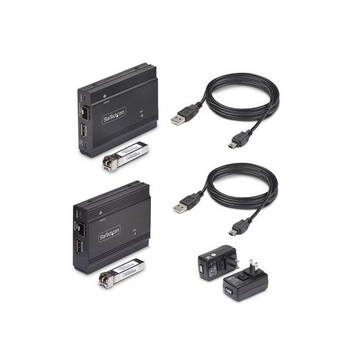 StarTech.com FD121-KVM-EXTENDER DisplayPort KVM Extender over Fiber Optic 4K 60Hz Console Extender Kit Up to 300m