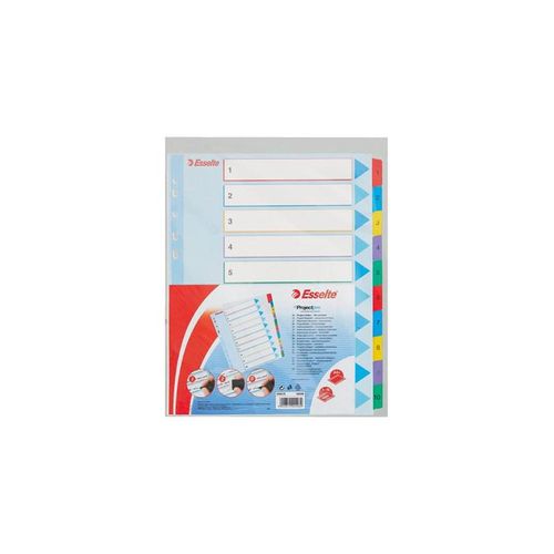 Esselte - divider - 10 parts - for A4 Maxi - tabbed (pack of 10)