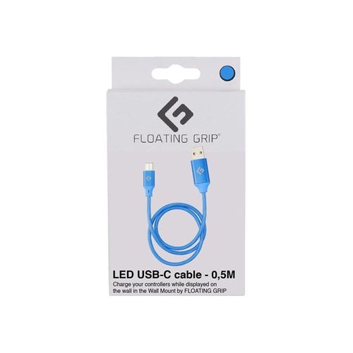 Floating Grip 0.5M LED USB-C CABLE (BLUE)