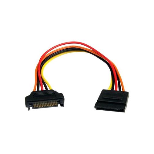 StarTech.com 15 pin SATA Power Extension Cable - power extension cable - 20.3 cm