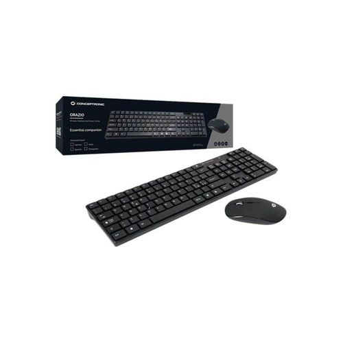 Conceptronics ORAZIO - Tastatur & Maus Set - Portugiesisch - Schwarz
