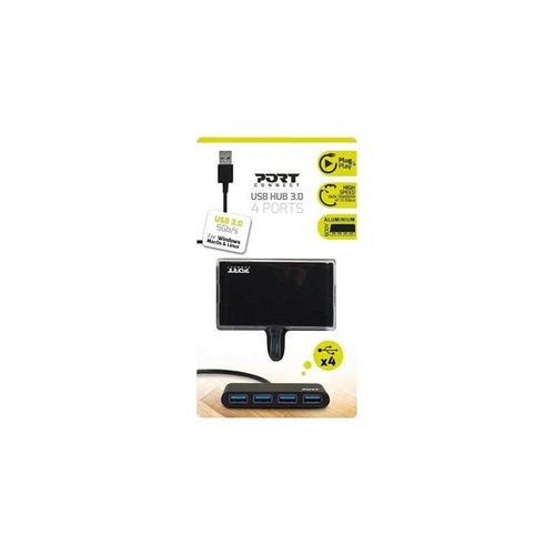 PORT Designs PORT Connect USB-Hubs - USB 3.2 - 4 - Grau