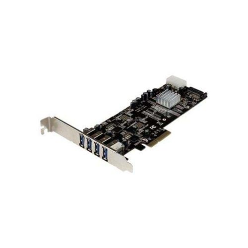 StarTech.com 4 Port Dual Bus PCI Express PCIe USB 3.0 Card w/ UASP & Strom