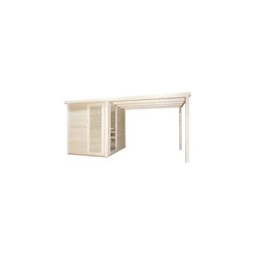 Sauna SANOTECHNIK "»RAUMA« Außensauna", braun (holz), Saunaofen, 8 kW, Saunen, geeignet für 5 Personen, Fichetnholz