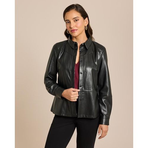 Bluse aus Lederimitat