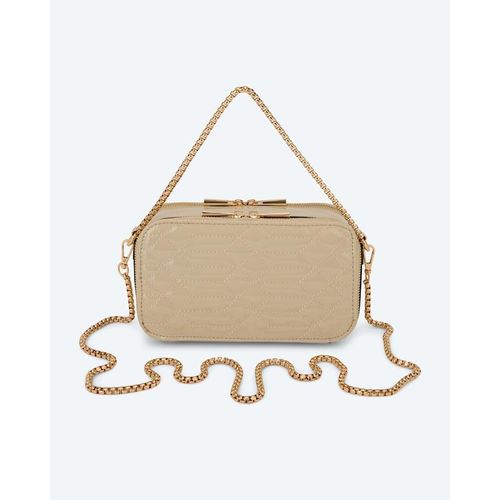 Tasche mit Handyfach in Lackoptik