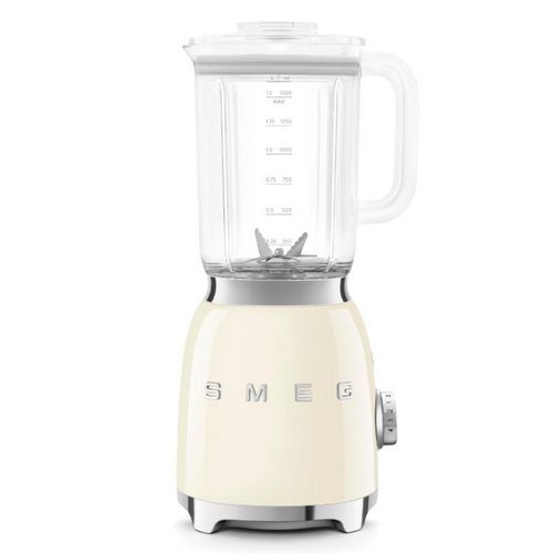 Smeg Standmixer 50's Style, Creme, Metall, Kunststoff, 1,5 L, 19.7x39.7x16.3 cm, abnehmbarer Mixbehälter, rutschfeste Füße, Smoothie-Funktion, Ice-Crush-Funktion, Nachfüllöffnung im Deckel, Sicherheitsschaltung, einfache Reinigung, verschiedene Geschwindigkeitsstufen, Pulse-Funktion, Messer aus Edelstahl, Überhitzungsschutz, Küchengeräte, Mixer