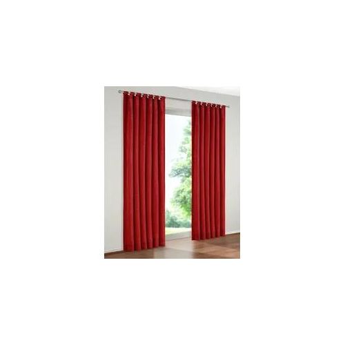 Vorhang WIRTH "Warnow" Gr. 18, rot, B:172cm H:245cm, Chenille, Polyacryl, Gardinen